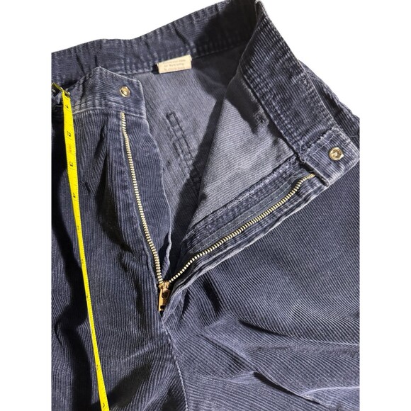 VTG Crestline High Waisted Corduroy Pants Size 10 Straight Leg 1970s Navy Boho - Picture 10 of 14